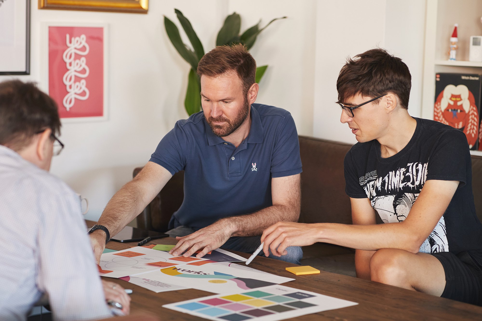 Cursive team planning a software project